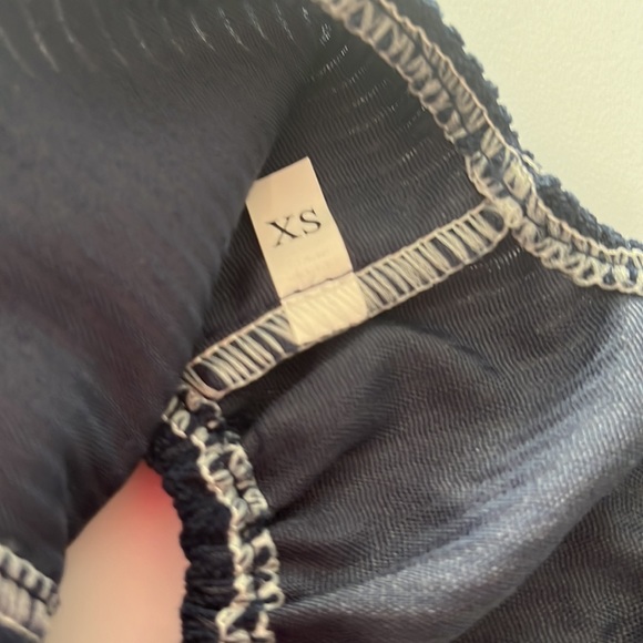 NWT Navy Blue Corduroy Pet Dress with Green & Red Ribbon Straps - Picture 2 of 5